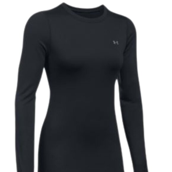Under Armour Women's Base Crew 2.0 Black Size Large - Picture 2 of 2